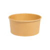 1000ml round Kraft paper bowl filled with fresh salad, perfect for eco-friendly food service