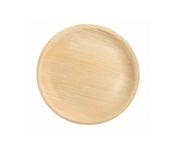 10″ (25 cm) Compostable Palm Leaf Shallow Round Plates