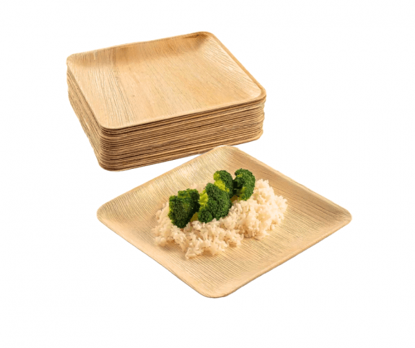 10″ (25 cm) Compostable Palm Leaf Square Plates