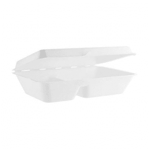 9 x 6″ Bagasse 2 Compartment Lunch Box