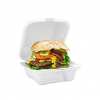 BURGER BOX (1) 6 x 6 Bagasse Burger Box
