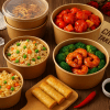 750ml (26oz) Round Kraft Paper Bowls