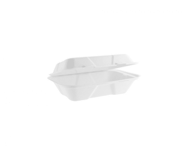 Lunch Box 9x6 Inch Bagasse Compostable Lunch Box 9x6 Inch
