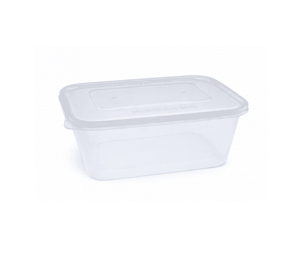 1000ml clear Microwavable Container & Lid