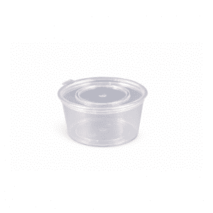 4oz Hinged Clear Sauce Pots