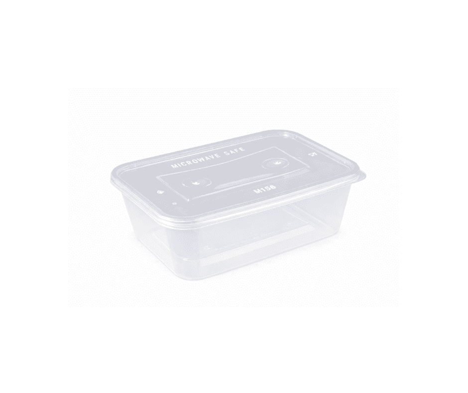 750ml clear Microwavable Container & Lid